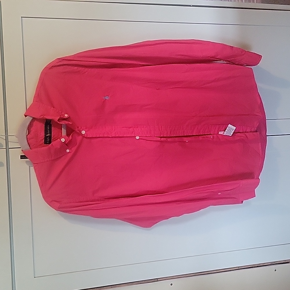 Ralph Lauren Mens Button-up Shirt. Size L - Bright Pink
